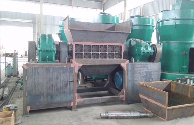 Double Roller Shredder Wood Crusher Machine With Big Feeder Opening